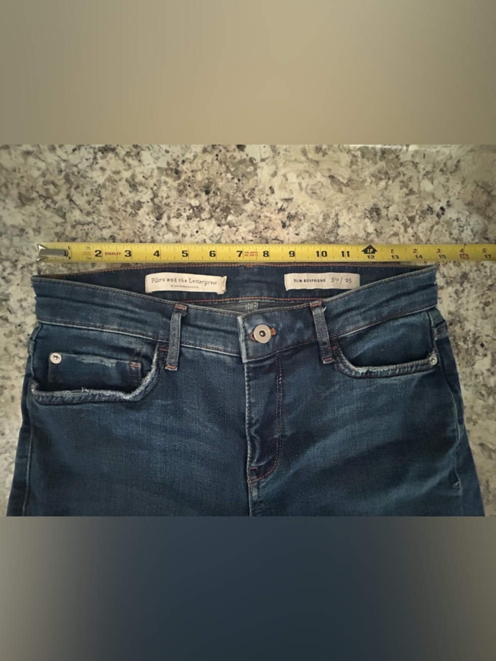 Anthropologie Pilcro and the Letterpress Slim Boyfriend Jeans Western Size 25 - Picture 14 of 16